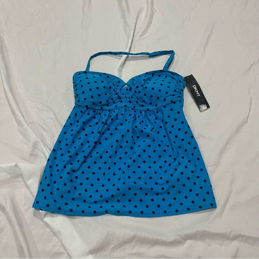 blue halter tanikini
